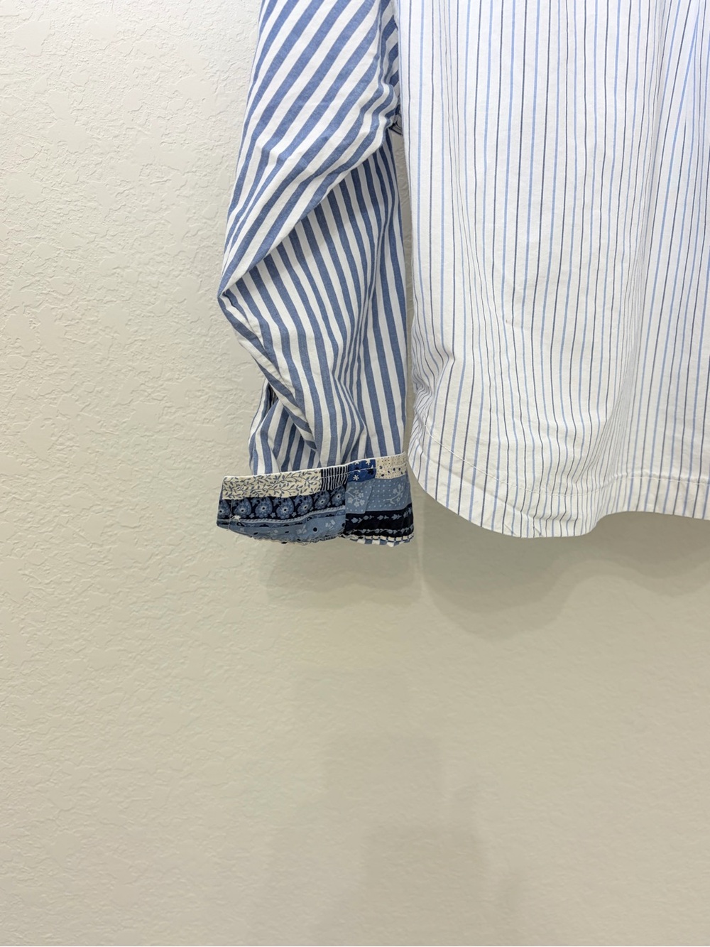 Striped Button-Up Shirt in Blue and White Striped - Picture 11 of 11